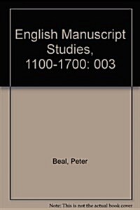 English Manuscript Studies 1100-1700: Volume 3 (Hardcover)