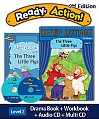 [중고] Ready Action 2E 2: The Three Little Pigs (Student Book with CDs + Workbook, 2nd Edition)