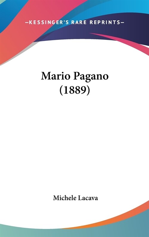 Mario Pagano (1889) (Hardcover)