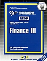 Finance III: Passbooks Study Guide (Spiral)