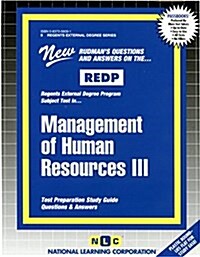 Management of Human Resources III: Passbooks Study Guide (Spiral)