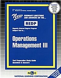 Operations Management III: Passbooks Study Guide (Spiral)