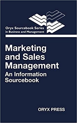 Marketing and Sales Management: An Information Sourcebook (Hardcover)