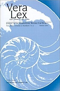Vera Lex Vol 2: Journal of the International Natural Law Society (Paperback)