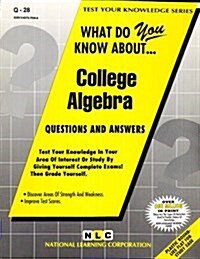 College Algebra: Passbooks Study Guide (Spiral)