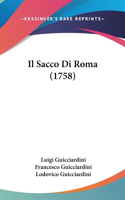 Il Sacco Di Roma (1758) (Hardcover)