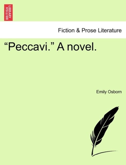 Peccavi. a Novel. (Paperback)