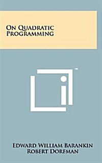 On Quadratic Programming (Hardcover)