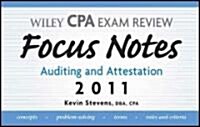 Wiley CPA Examination Review Focus Notes Auditing and Attestation 2001 (Paperback, Spiral)