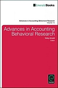 Advances in Accounting Behavioral Research (Hardcover)