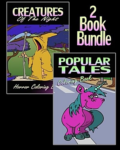 Creatures Of The Night & Popular Tales - Coloring Book (2 Book Bundle) (Paperback)