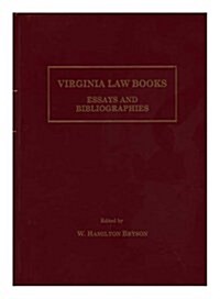 Virginia Law Books: Memoirs, American Philosophical Society (Vol. 239) (Hardcover)