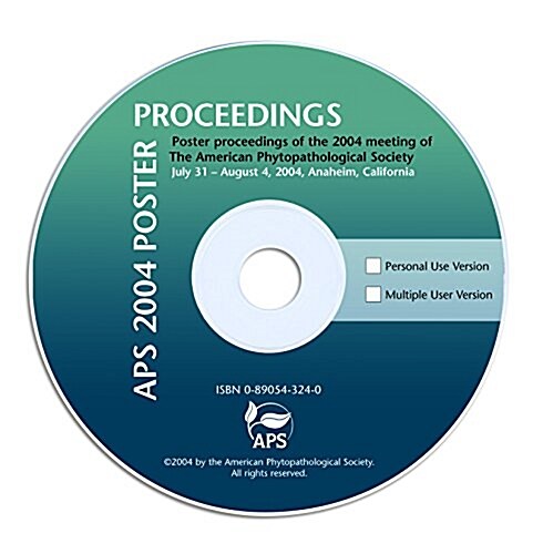 Poster Proceedings of the 2004 Aps Annual Meeting (CD-ROM)