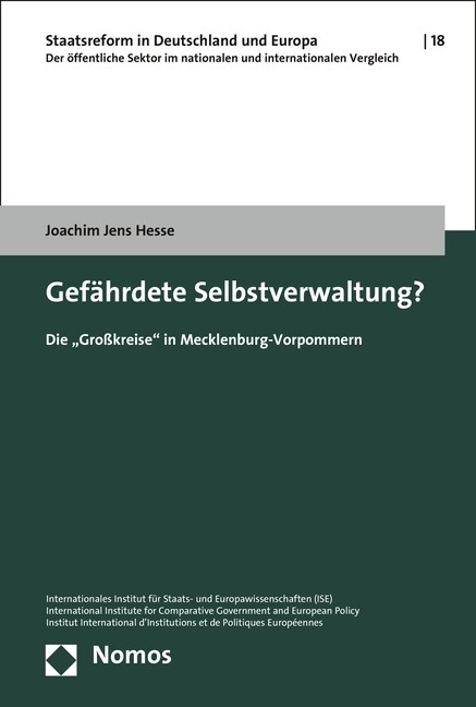 Gefahrdete Selbstverwaltung?: Die Grosskreise in Mecklenburg-Vorpommern (Paperback)