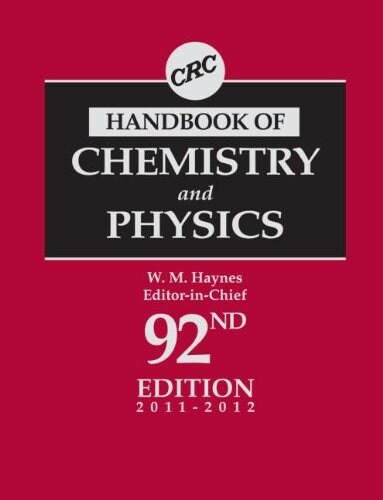 CRC Handbook of Chemistry and Physics 2011-2012 (Hardcover, 92th, Indexed, Thumbed)