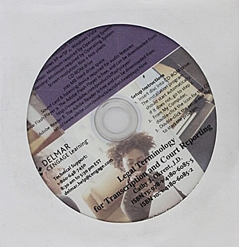 Student Cd for Okrents Legal Terminology for Transcription and Court Reporting (CD-ROM, 1st)