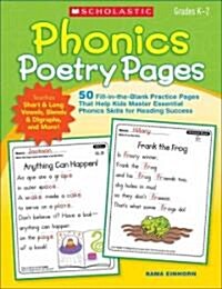 Phonics Poetry Pages: 50 Fill-In-The-Blank Practice Pages That Help Kids Master Essential Phonics Skills for Reading Success (Paperback)