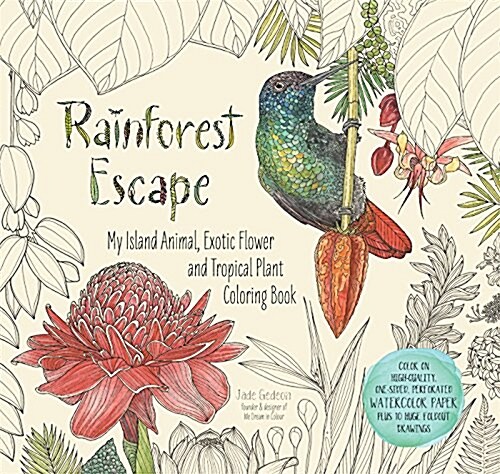 Rainforest Escape: My Island Animal, Exotic Flower and Tropical Plant Color Book (Paperback)