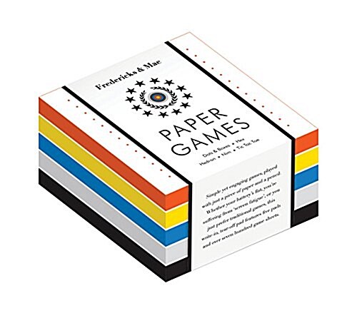 Fredericks & Mae Paper Games: Dots & Boxes - Hex - Hedron - Nim - Tic-Tac-Toe (Board Games)