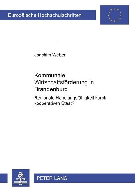 Kommunale Wirtschaftsfoerderung in Brandenburg: Regionale Handlungsfaehigkeit Durch Kooperativen Staat? (Paperback)