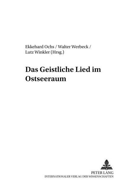 Das Geistliche Lied Im Ostseeraum (Paperback)