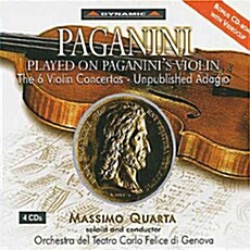 [수입] 파가니니의 바이올린으로 연주한 협주곡, 아다지오 (세계 최초 녹음) [4CD For 3]