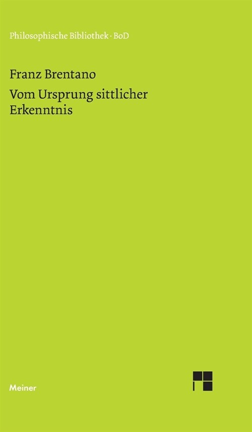 Vom Ursprung Sittlicher Erkenntnis (Hardcover)