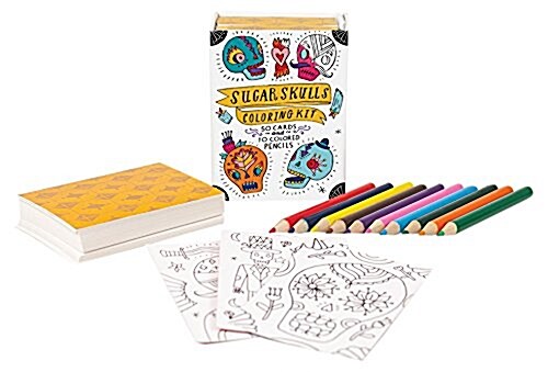 Sugar Skulls Coloring Kit (Paperback)