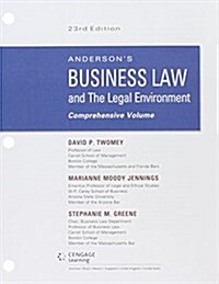 Anderson뭩 Business Law and the Legal Environment + Lms Integrated for Mindtap Business Law, 1 Term 6 Month Printed Access Card (Loose Leaf, Pass Code, 23th)