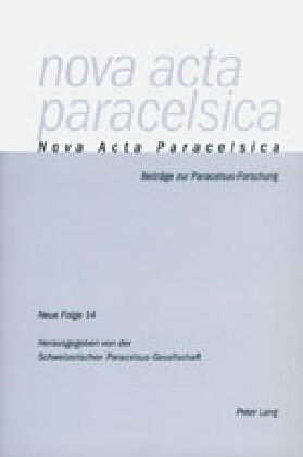 Nova ACTA Paracelsica: Neue Folge 14/2000 (Paperback)