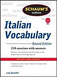 Schaums Outline of Italian Vocabulary (Paperback, 2)