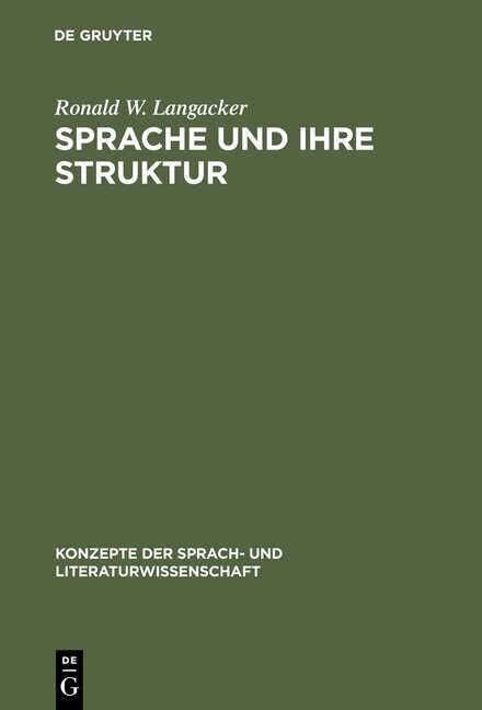 Sprache und ihre Struktur (Hardcover, 2, 2. Durchges. U.)