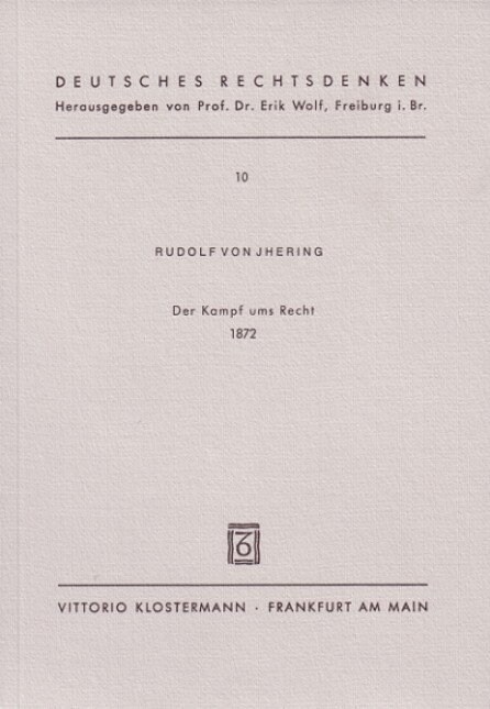 Der Kampf Ums Recht (1872) (Paperback, 8)
