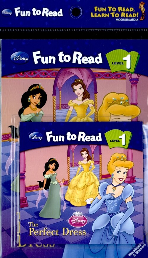 Disney Fun to Read Set 1-08 : The Perfect Dress (디즈니 공주) (Paperback + Workbook + Audio CD + Sticker)