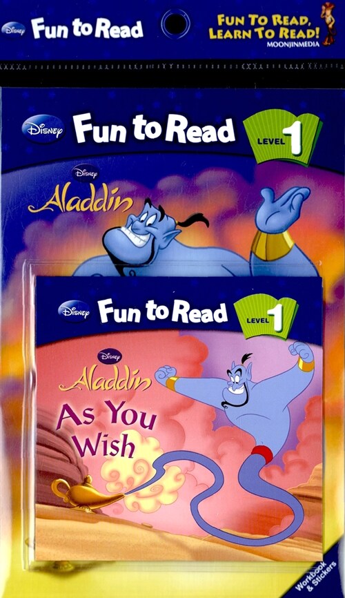 Disney Fun to Read Set 1-04 : As You Wish (알라딘) (Paperback + Workbook + Audio CD + Sticker)