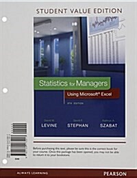 Statistics for Managers Using Microsoft Excel (Loose Leaf, 8)