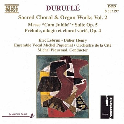 [수입] Durufle : Sacred Choral & Organ Works Vol. 2