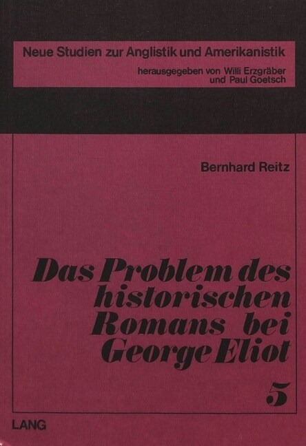 Das Problem Des Historischen Romans Bei George Eliot (Paperback)