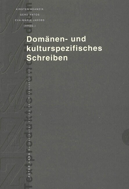 Domaenen- Und Kulturspezifisches Schreiben (Paperback)