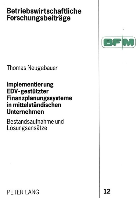 Implementierung Edv-Gestuetzter Finanzplanungssysteme in Mittelstaendischen Unternehmen (Paperback)