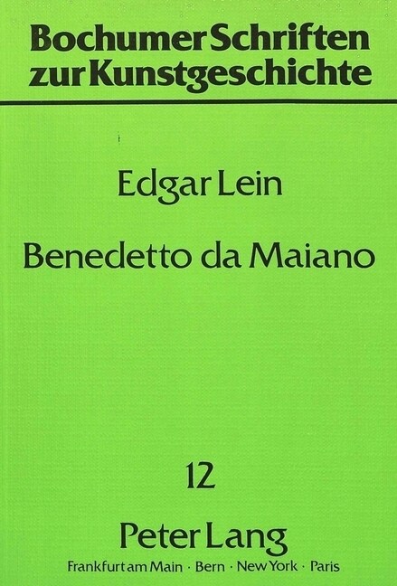 Benedetto Da Maiano (Paperback)