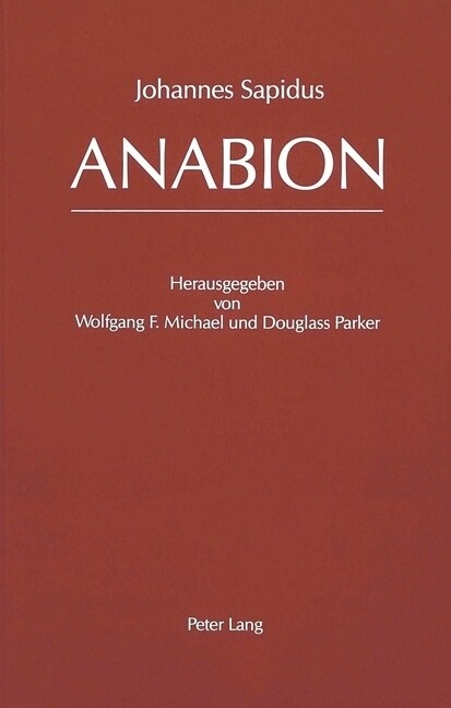 Anabion 1540: Text Lateinisch Und Deutsch (Paperback)