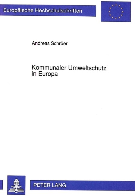 Kommunaler Umweltschutz in Europa (Paperback)