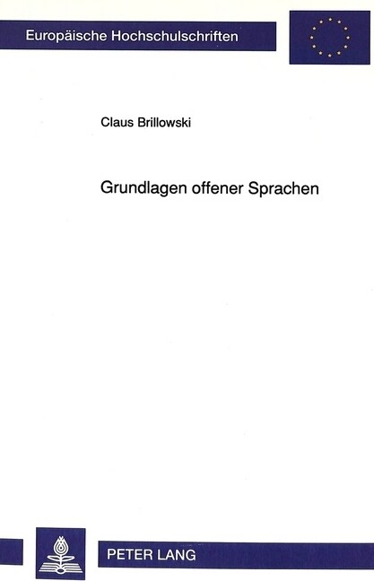 Grundlagen Offener Sprachen (Paperback)