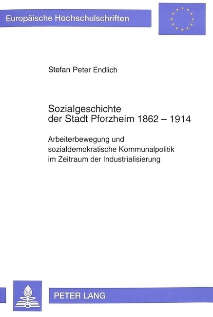 Sozialgeschichte Der Stadt Pforzheim 1862-1914: Arbeiterbewegung Und Sozialdemokratische Kommunalpolitik Im Zeitraum Der Industrialisierung (Paperback)