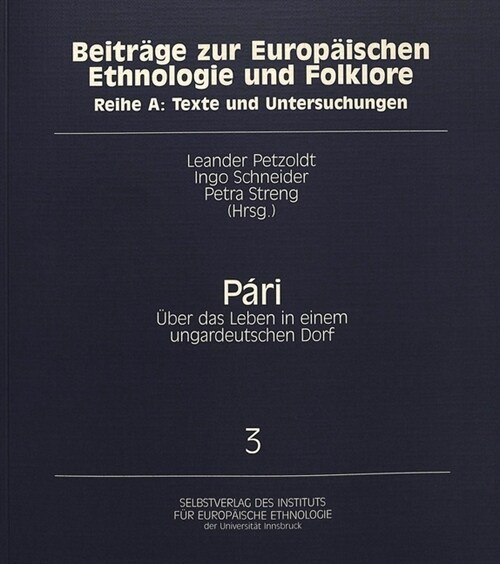 P?i: Ueber Das Leben in Einem Ungardeutschen Dorf (Paperback)
