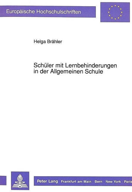 Schueler Mit Lernbehinderungen in Der Allgemeinen Schule: Kooperationsmodell Baden-Wuerttemberg (Paperback)