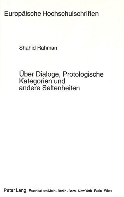 Ueber Dialoge, Protologische Kategorien Und Andere Seltenheiten (Paperback)