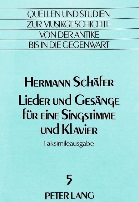 Lieder Und Gesaenge Fuer Eine Singstimme Und Klavier (Paperback)