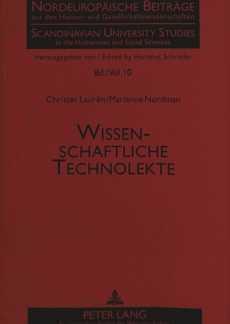 Wissenschaftliche Technolekte (Paperback)